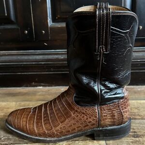 Lucchese Charles Sienna Brown Caiman - Boot Mens Western - 0700 Sz 11D
